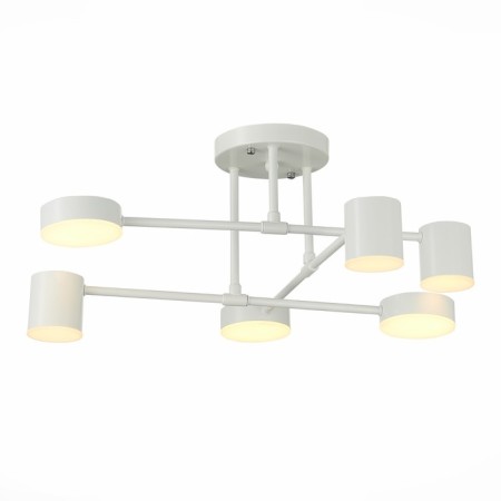 Ceiling EVOLUCE lamp. Sle201052-06. Nobel. 6x7 W, LED, 4000K, 3024 LM, 57x57x25 cm, white color-14