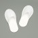 Disposable slippers, fleece, white, closed cape, size 42