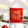 Mug "Happy New Year!" toys, red background, 320 ml