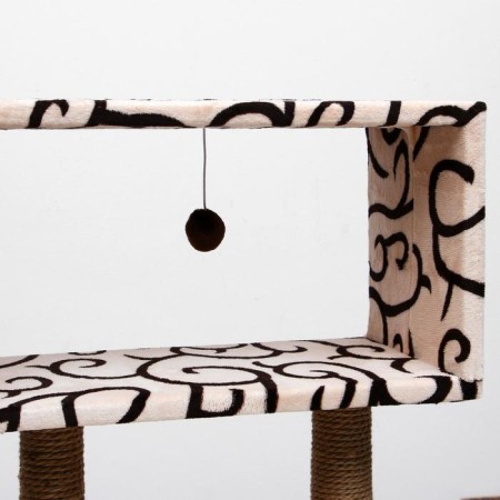 Cat House with Cube Cube, Mesonin and Toy, 60 x 35 x 85 cm, Mix of Flowers-5