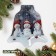 The dish New Year's glass serving shares "Bell. Snowmen Dreamers ", 18 × 17 cm