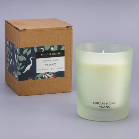Aromatic candle in the glass "Ylang", a sandal and rose tree, 200 g-2