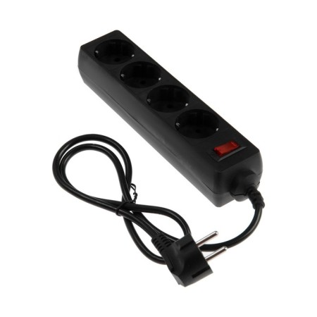 Luazon Lighting network filter, 4 sockets, 1.0 m, 2200 W, 3 x 0.75 mm2, 10 A, 220 V, black-1
