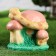 Garden figure "Snake with a fungus" Green, 26x24cm
