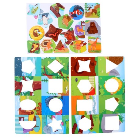 Velcro game "Animals" (according to the methodology of Segen)-2