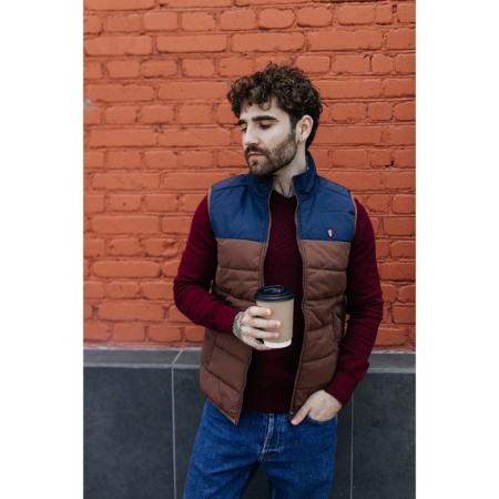 Male ise vest, size 50, brown color