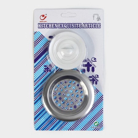 A set of filters for a sink with a cork, 2 pcs: (traffic jam d = 5.2 cm), (filter d = 7.4 cm)-4