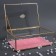 Organizer for storage "Crystal", with a lid, glass, 1 section, 25 × 18.3 × 11 cm, the color is transparent/copper/pink