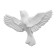 The decoration is wall, plaster panel "birds", 5 pcs, white