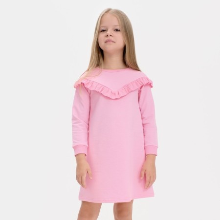 Dress for girls KAFTAN "BASIC Line", size 34 (122-128), pink color