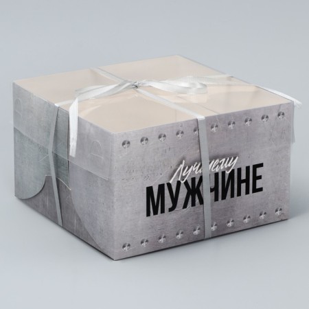 Capcake box, confectionery packaging, 4 cells “Best”, 16 x 16 x 10 cm-1