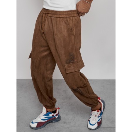 Joggers are sports male, size 50, brown color-21