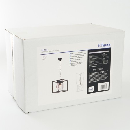 Sadovo-park lamp Feron PL715, IP44, E27, 60 W, 250x250x890 mm, black color-3