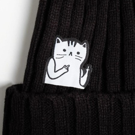 Hat with pompon "F*cking cold", unisex-1