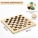 Wooden checkers "Big", board 43x 43 cm, with glue, D checkers 2.8 cm