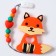 Silicone teether on the fox holder, I crush