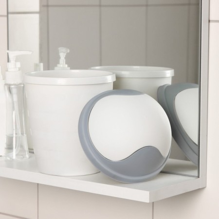 Rambai garbage container, 1.5 l, d = 14.5 cm, h = 21 cm, round, the color is light gray-1