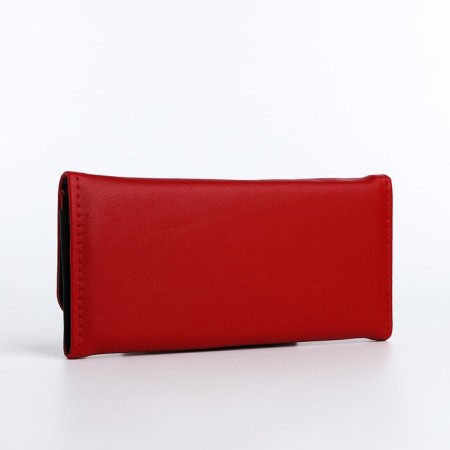 Women's wallet on magnet, red color-1
