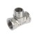 The tee of Zein English, 1/2 ", internal/outer/internal thread, stainless steel