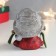 Polystone souvenir "Girl in a gray cap with a deer" 7.5x8.5x9.5 cm