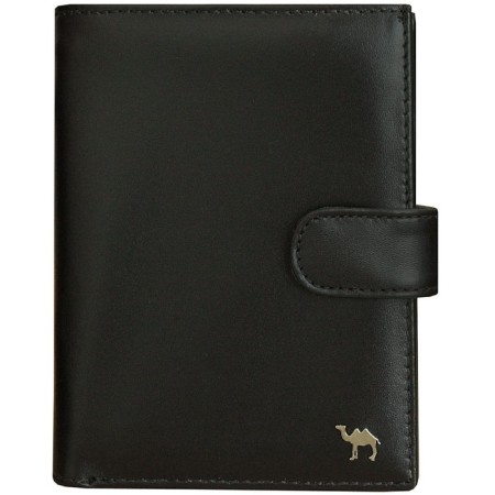 Portmone with a block for rights and a separation for the passport Camel Premium, the color is black