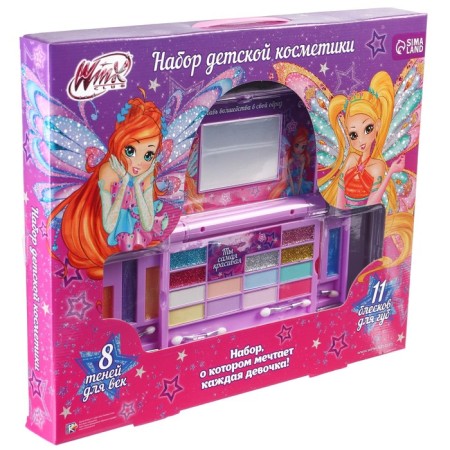 Набор детской косметики, 8 теней, 11 блесков для век "Ты самая красивая" WINX-4