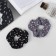 Hair elastic band "Orbit" (set 2 pcs) Ariadne peas, 10 cm, black gray