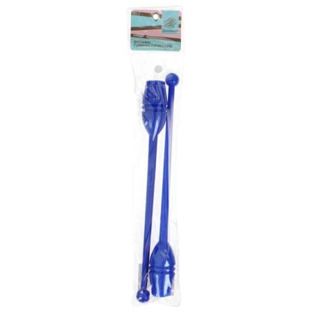 Bulava for rhythmic gymnastics inserted Grace Dance, 35 cm, blue color-7