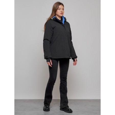 Ski jacket female, size 46, black color-2