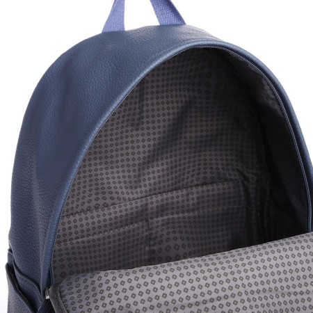 Youth backpack of artificial leather with lightning, 4 pockets, blue color-5