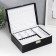 Casket to the leatherette for jewelry "Black matte" 9x23x17 cm