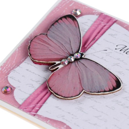 Birthday card!" Handmade, butterfly, 11.5x17 cm-3