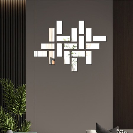 Interior stickers "bricks", mirror, wall decor, set 18 pcs, 15 x 6 cm-5