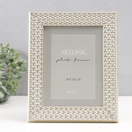 Photo frame Plastic "Grace" 15x20 cm, silver (plastic screen)
