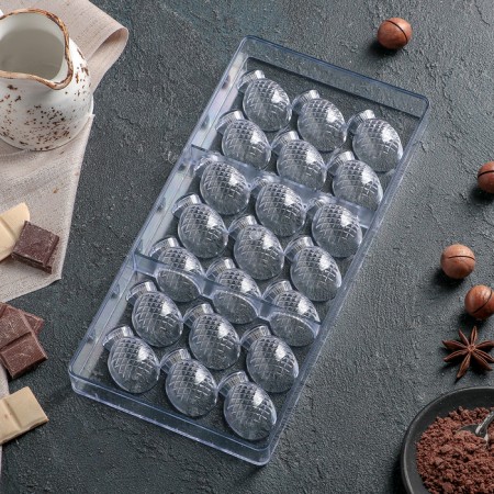 Form for chocolate and sweets 28 × 14 cm "Pineapple", 21 cells-3