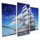 Carty clock is wall-mounted, modular "frigate", silent, 60 x 80 cm, triptych