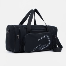 Road bag on lightning, 3 outer pockets, long belt, black/gray color