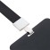 Badge horizontal, external, 100 x 80mm, internal 52 x 82mm, tape 42 cm, black