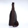Male sling bag made of artificial leather, brown color