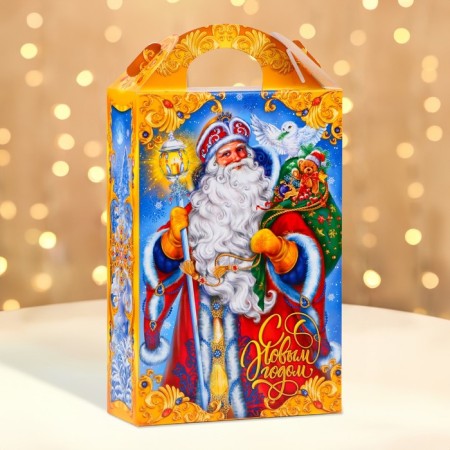 Box Gift New Year Castle Santa Claus 17.5 x 31 x 7 cm