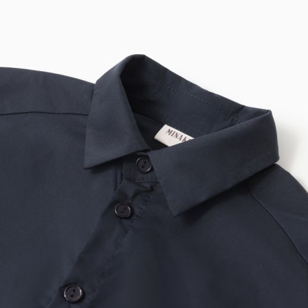Shirt for the boy Minaku: School Collection, dark blue color, height 116 cm-9