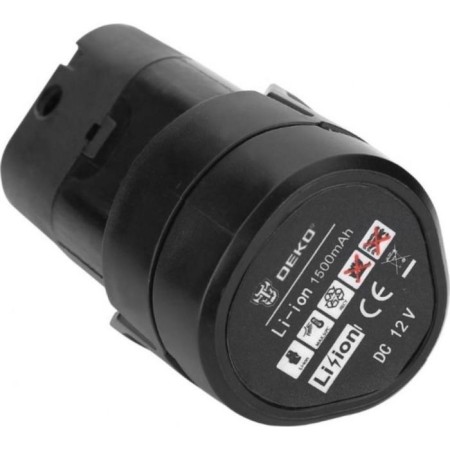 DEKO battery for a gcd12du3, 12V, 1.5 Ach, Li-Ion