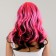 Carnival wig "tails", black-pink color