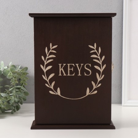 Keywood tree 6 hooks "Vegetable wreath" Coffee 6x22x30 cm