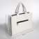 Female bag Textura, tout, medium size, white color