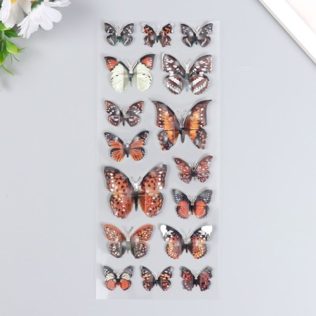Plastic sticker 3D "Butterflies" mix 15x27 cm-3