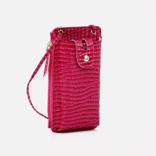 Baby bag on magnet, long belt, raspberry color