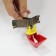 Pickeeper cup, with spacer mount on a grid, for small birds, plastic