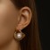 Earrings with pearls "exclus" velvet mini, color gold