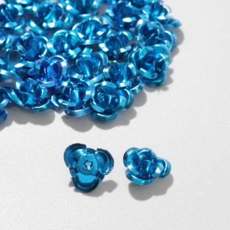 Busina "rose", set of 30 pcs., 8 mm, blue color-1